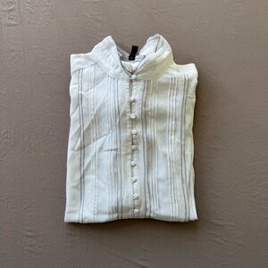 White House Black Market Chiffon Pintucked Blouse